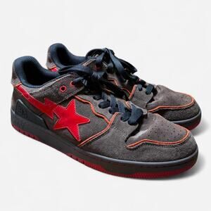 BAPE Bapesta Brown Suede Red Star – Size 10